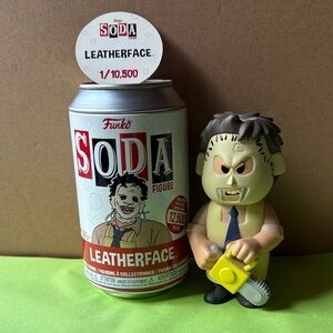 🪚 Funko Pop Soda Leatherface Vinyl Figure with Can 🪚 NWOT 🪚